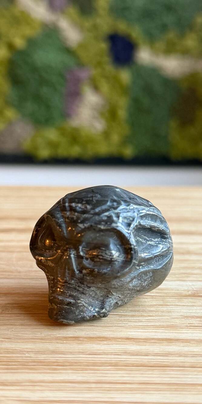 Pyrite Natural Stone Alien Crystal Skull Figurine